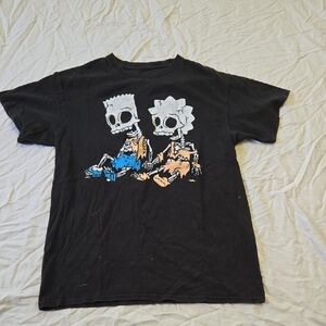 Simpsons Bart And Lisa Skeletons Tree House Of Horrors Medium T-shirt